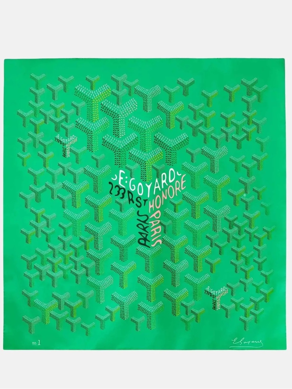 Limited Edition Green Goyard Scarf